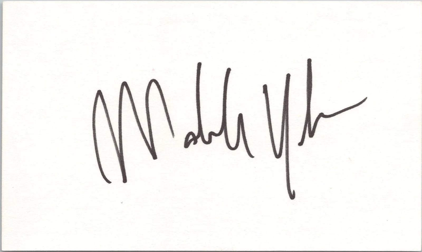 Malik Yoba — Malik Yoba Signed 3x5 Index Card New York Undercover Autographed