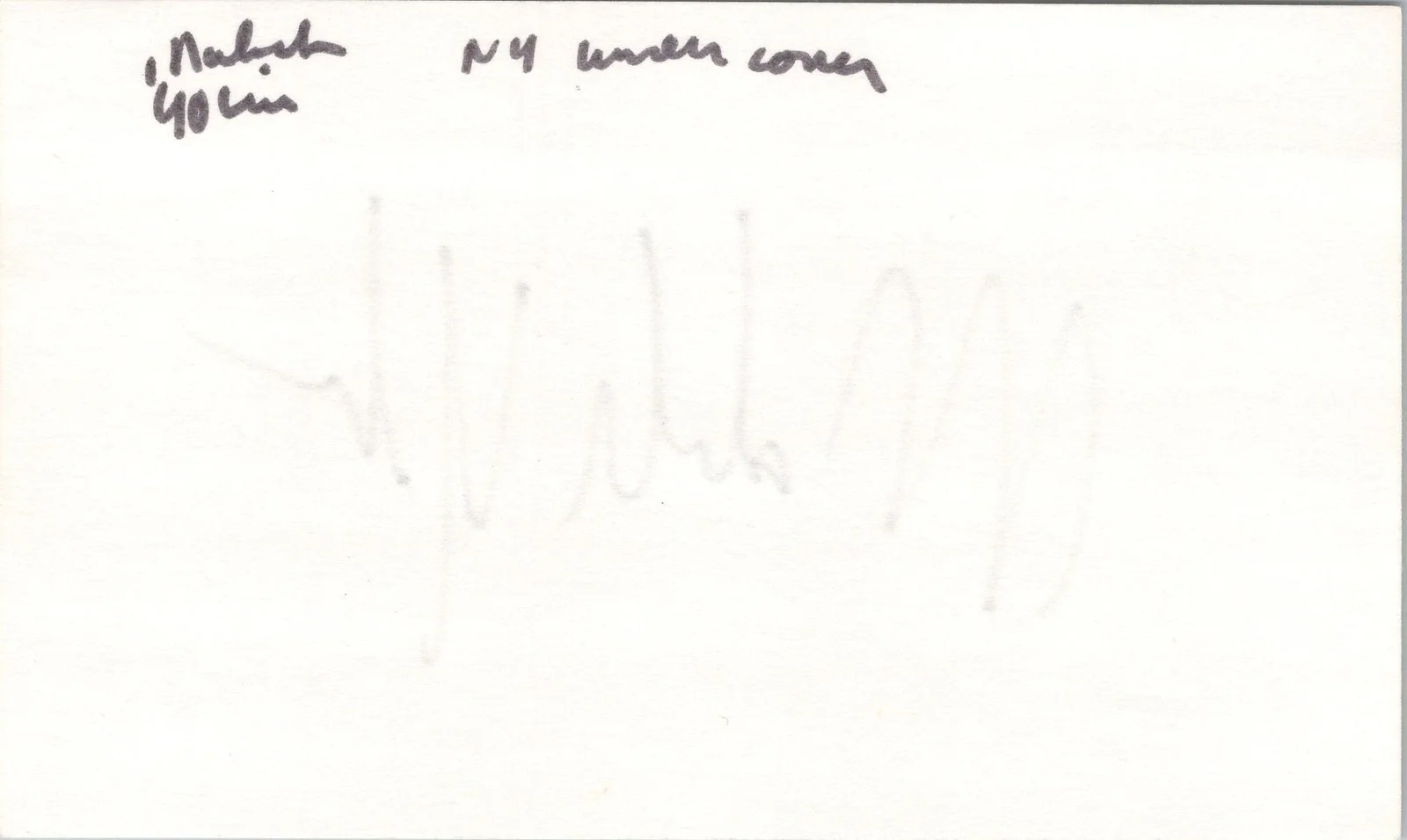 Malik Yoba — Malik Yoba Signed 3x5 Index Card New York Undercover Autographed, image 2