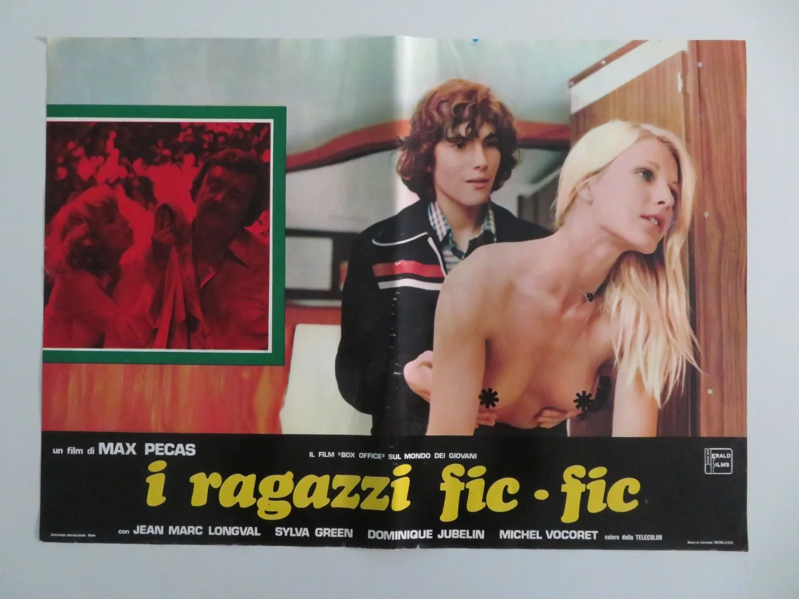 I RAGAZZI FIC FIC ITALIAN FOTOBUSTA POSTERS LOT OF 6 JEAN MARC LONGVAL 1977, изображение 4