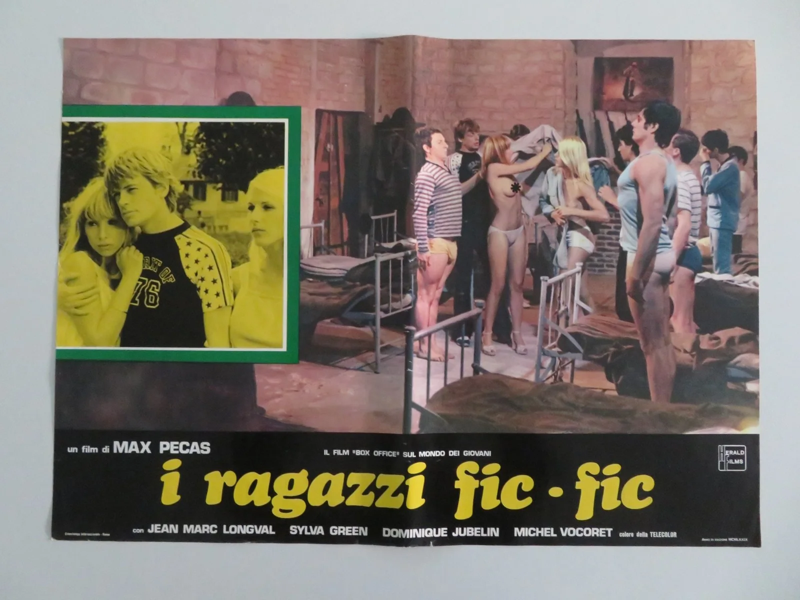 I RAGAZZI FIC FIC ITALIAN FOTOBUSTA POSTERS LOT OF 6 JEAN MARC LONGVAL 1977, изображение 5