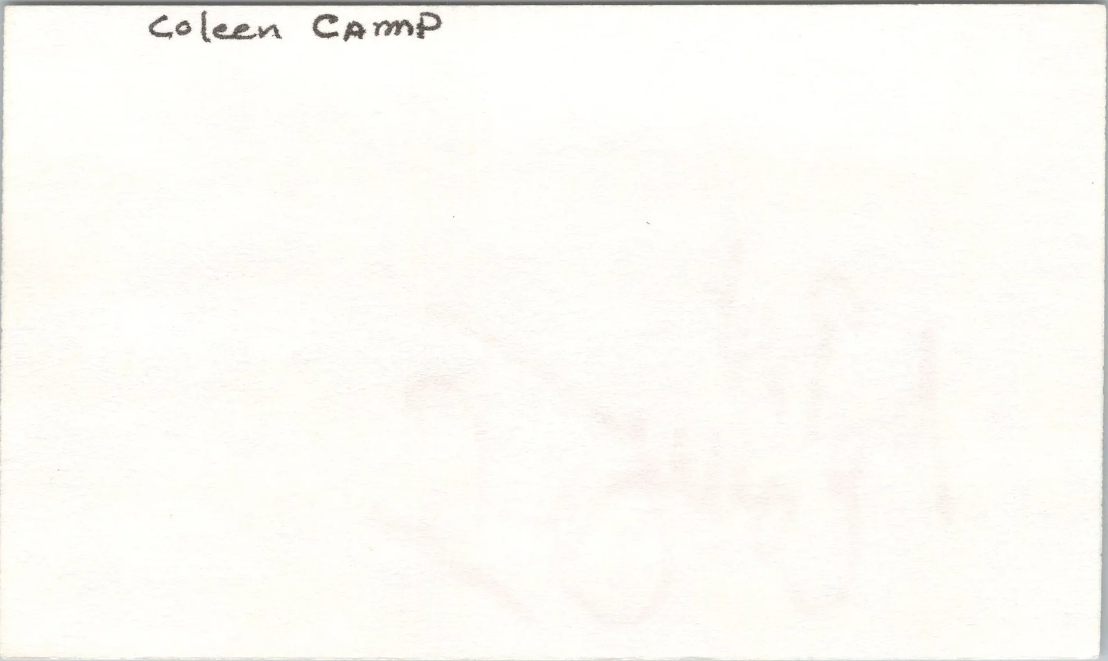 Colleen Camp — Colleen Camp Signed 3x5 Index Card Clue Autographed, image 2