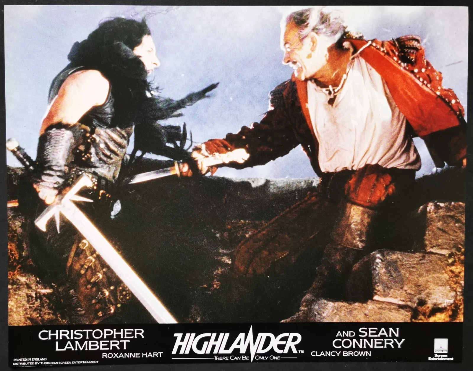 HIGHLANDER 1986 Christopher Lambert Sean Connery, Clancy Brown UK LOBBY SET, image 5