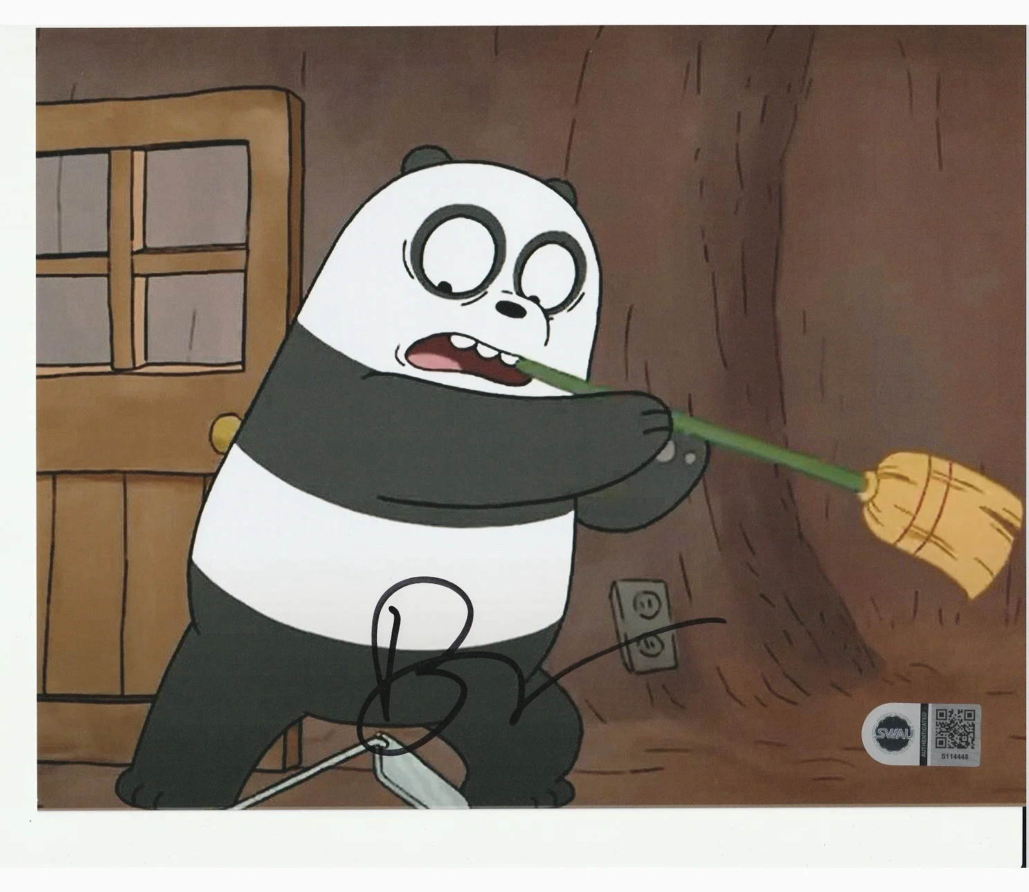 Bobby Moynihan — Bobby Moynihan we bare bears Panda Signed 8x10 Photo SWAU COA Authen 2