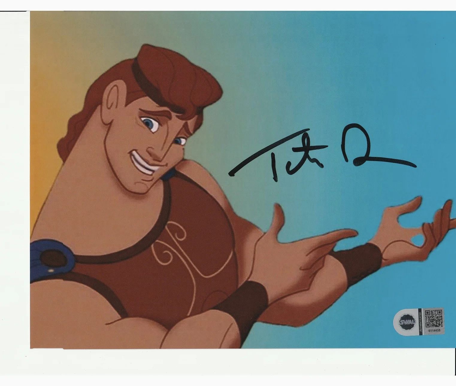 Tate Donovan — Tate Donovan Disney's Hercules 8x10 Signed Photo SWAU COA authen Autograph 3