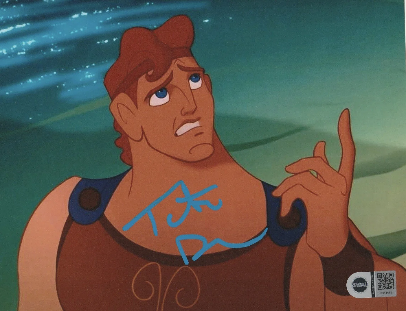 Tate Donovan — Tate Donovan Disney's Hercules 8x10 Signed Photo SWAU COA authen Autograph 4