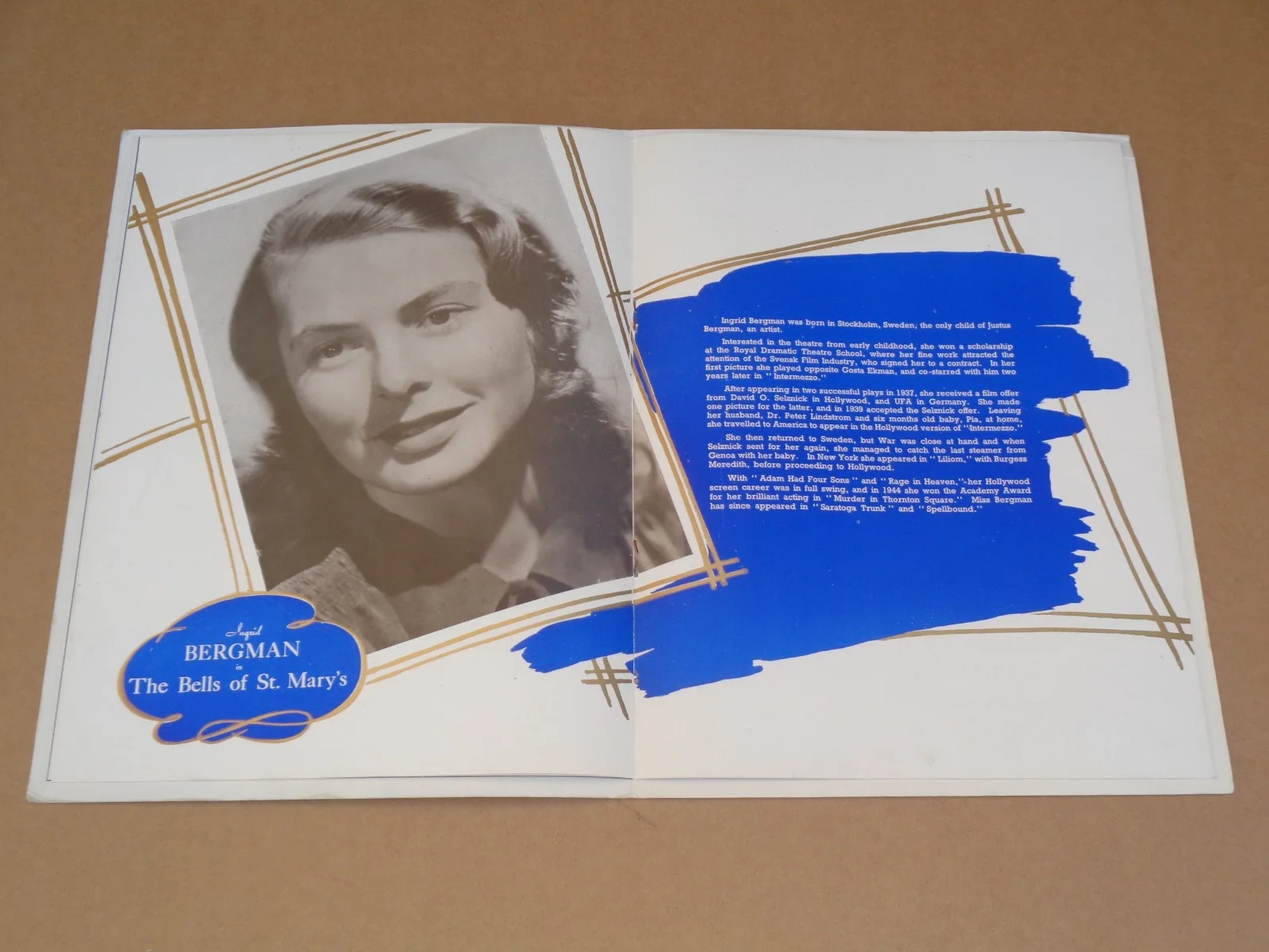 Ingrid Bergman - The Bells of St. Mary - 1946 UK Royal Premiere Brochure, изображение 4