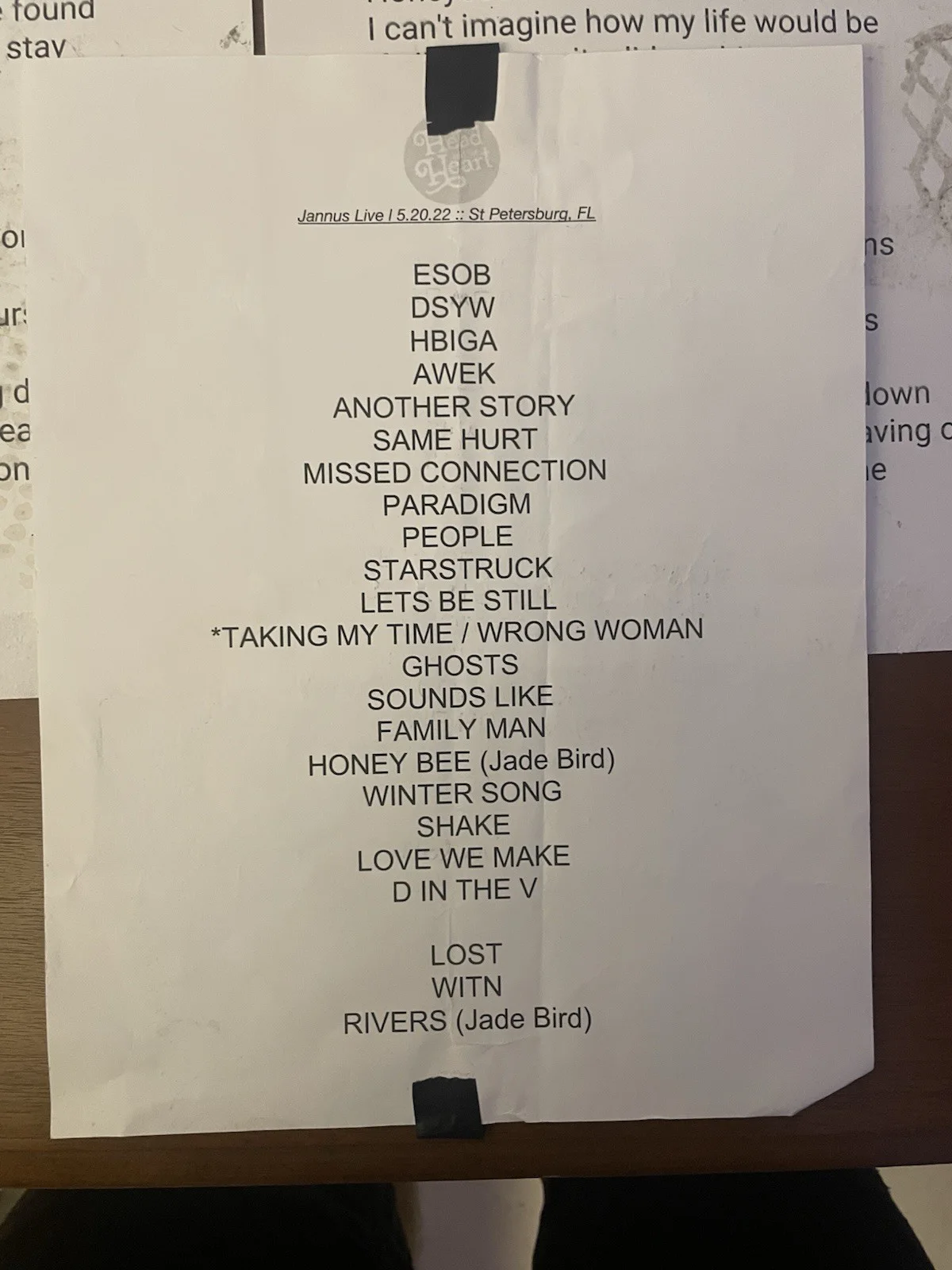 The head And the Heart set list and Lyrics Jannuslive Florida, изображение 2