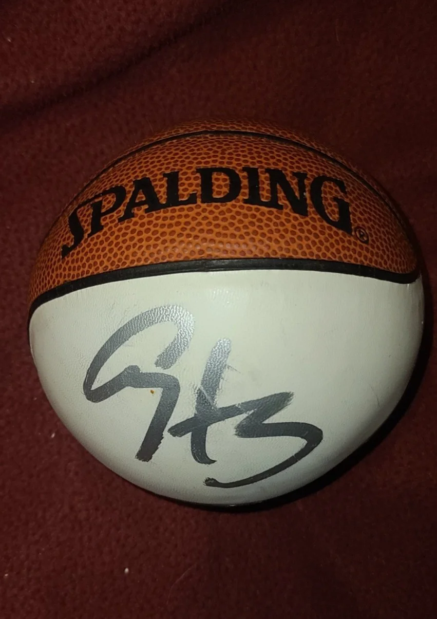 2 balls Al Herrington signed basketball with Terrance Wilkins signed football, изображение 3