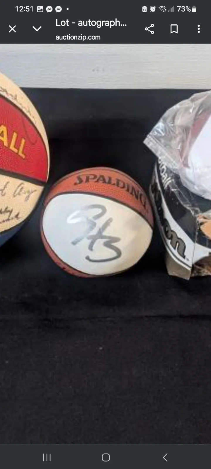 2 balls Al Herrington signed basketball with Terrance Wilkins signed football, изображение 4