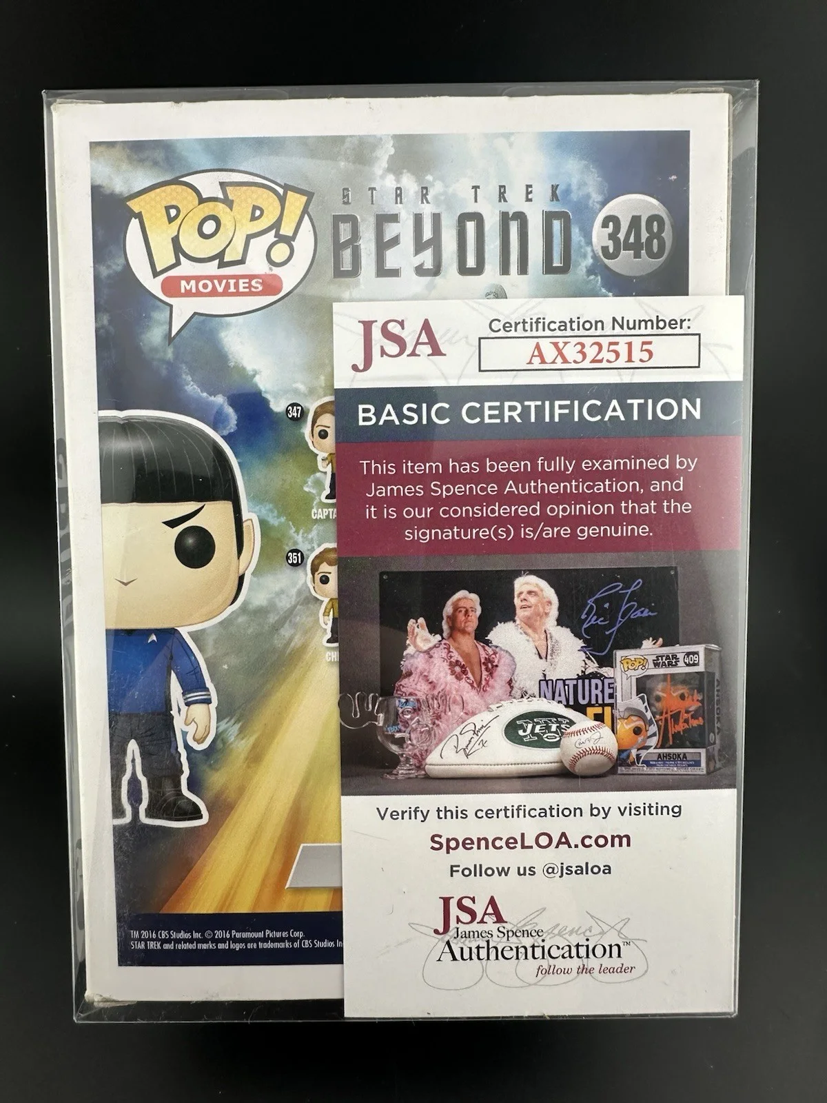 ZACHARY QUINTO SIGNED AUTOGRAPHED STAR TREK SPOCK FUNKO POP #1139 JSA COA RARE!, image 5