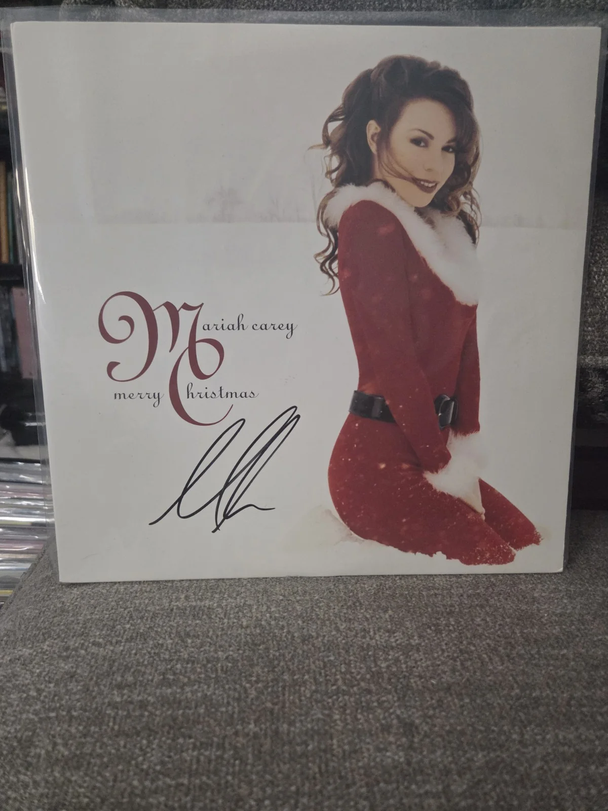 Mariah Carey Signed Vinyl Beckett Bas Cert All I Want For Christmas, image 3