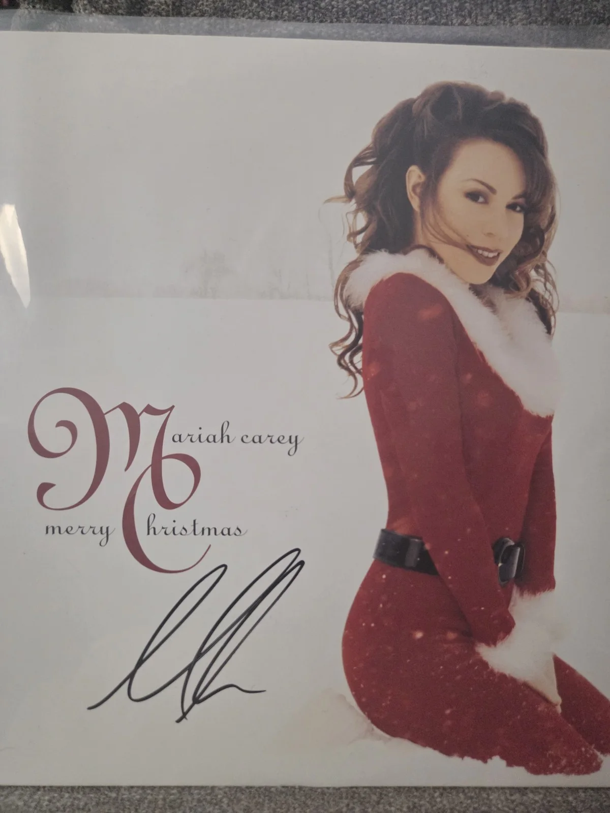 Mariah Carey Signed Vinyl Beckett Bas Cert All I Want For Christmas, image 4