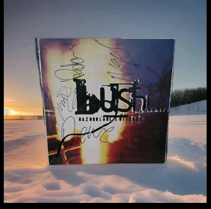 Bush Signed 12x12 Poster Flat Razorblade Suitcase Promo All 4 OG Tpa Guaranteed, image 2