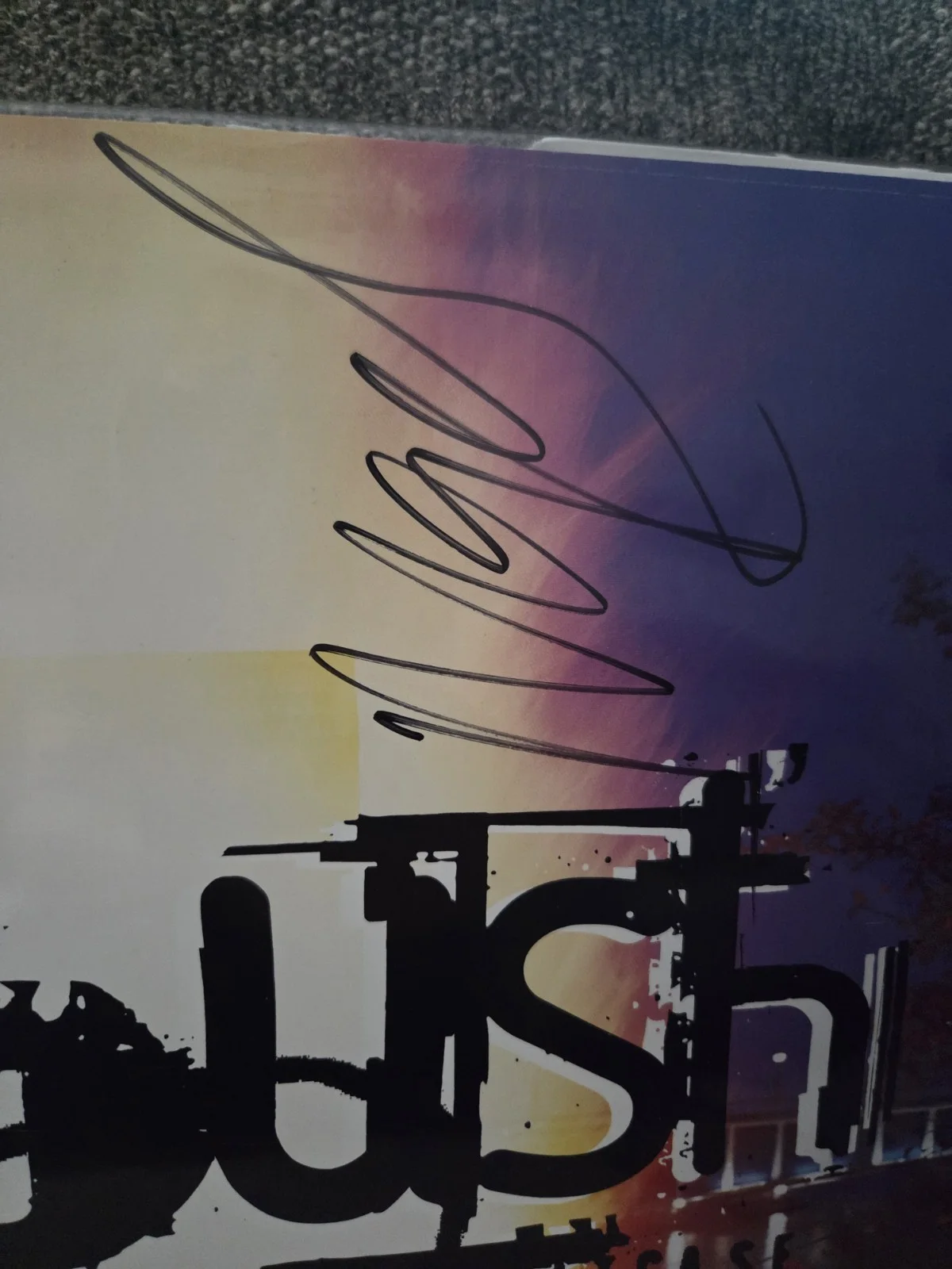 Bush Signed 12x12 Poster Flat Razorblade Suitcase Promo All 4 OG Tpa Guaranteed, image 4