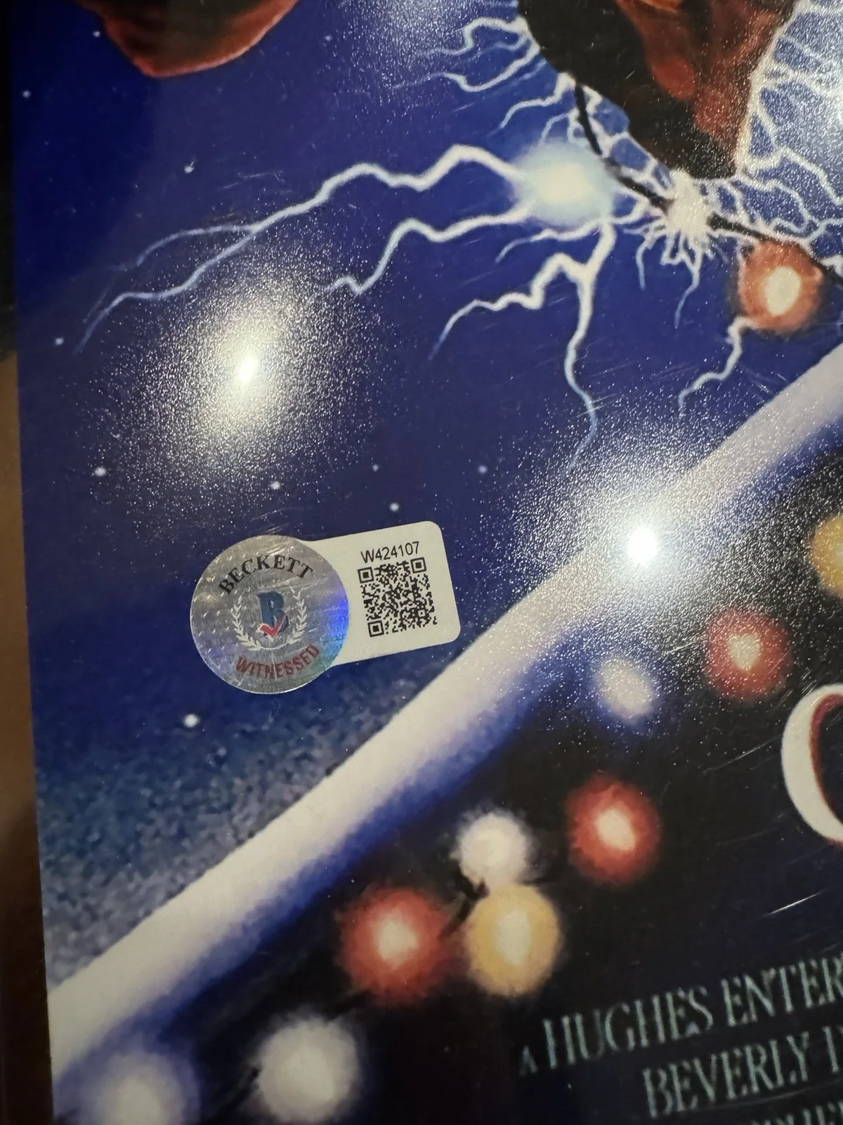 Christmas Vacation Poster 11x17 Signed Chevy Chase + Randy Quaid Beckett Cert, image 4