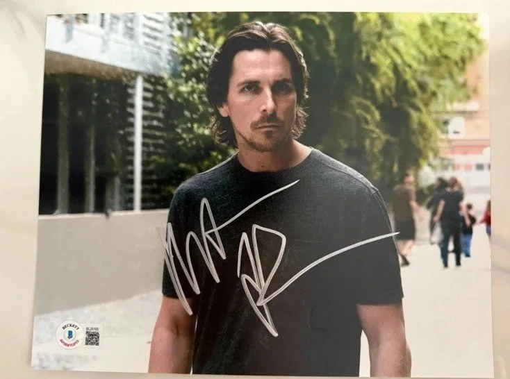 Christian Bale Autograph Signed 8x10 Photo Beckett Certified BAS, изображение 3