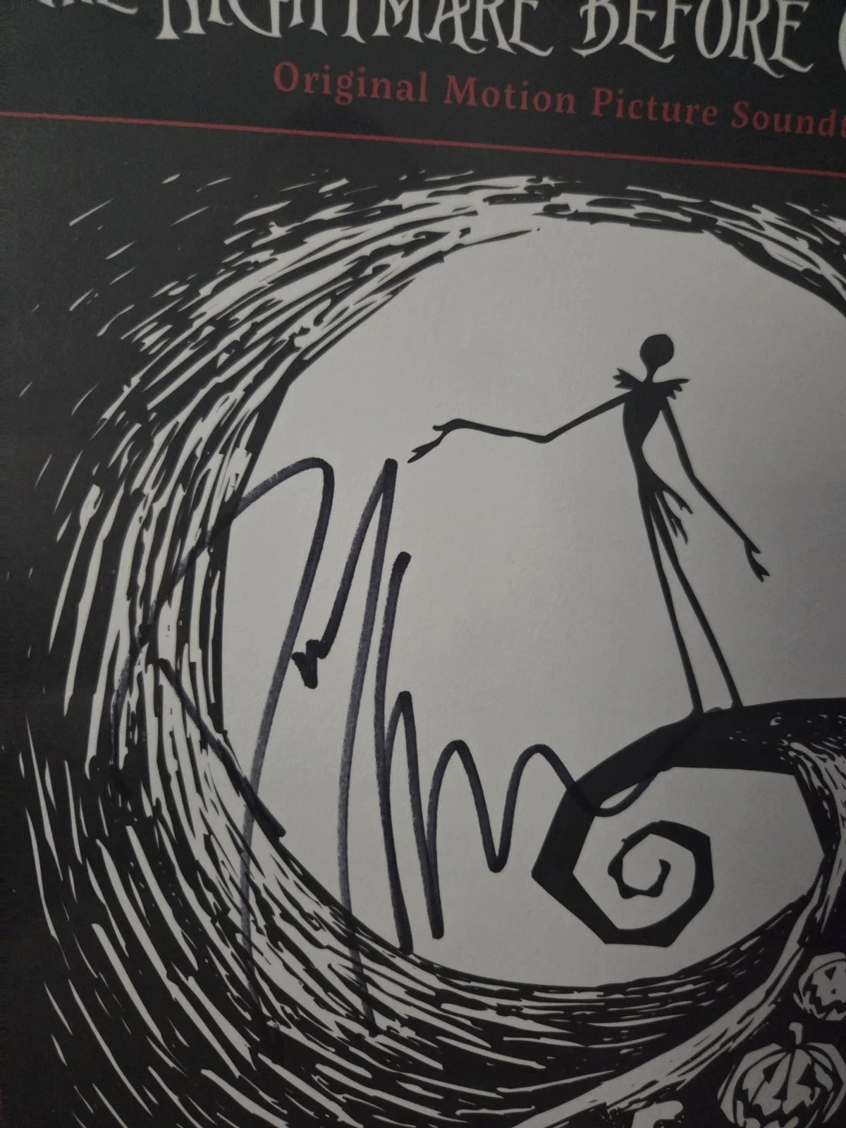 Danny Elfman Signed T.N.B.C. 2lp Lim. Ed Zoetrope Pic Disc Vinyl RACC Purchased, image 4