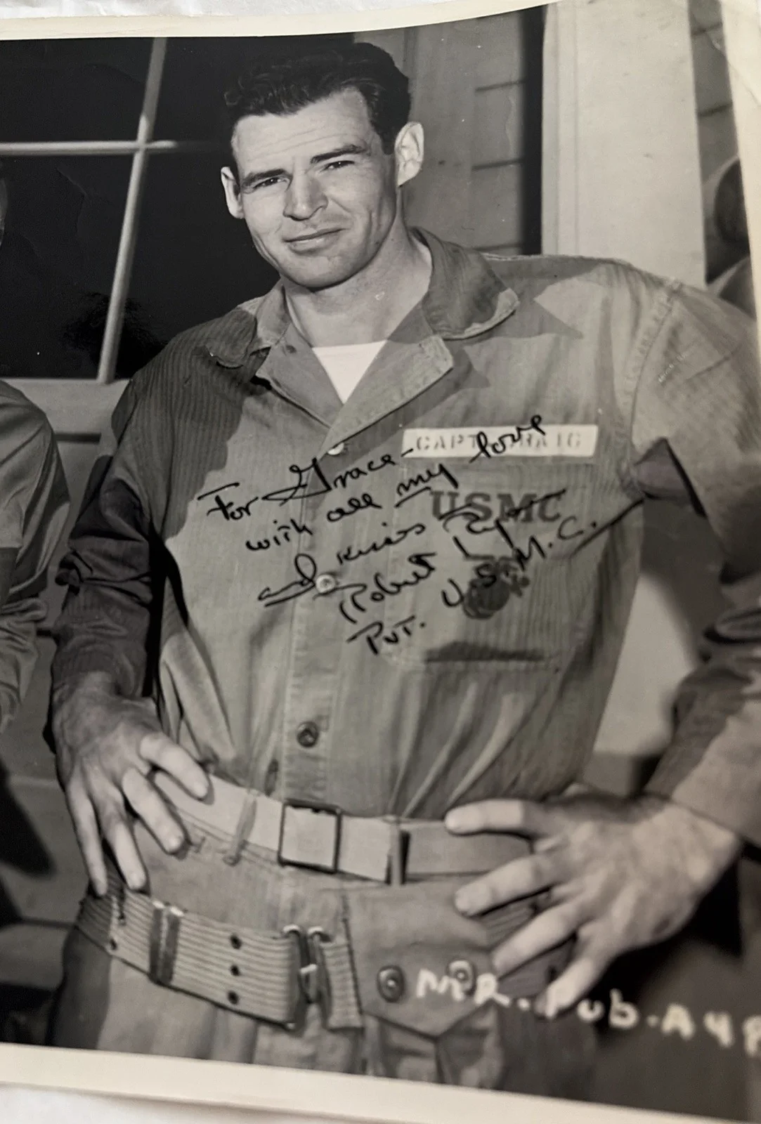 Robert Ryan Clay Boyd Capt. USMC 8x10 B&W Signed Glossy Photo “Marine Raiders”, изображение 3