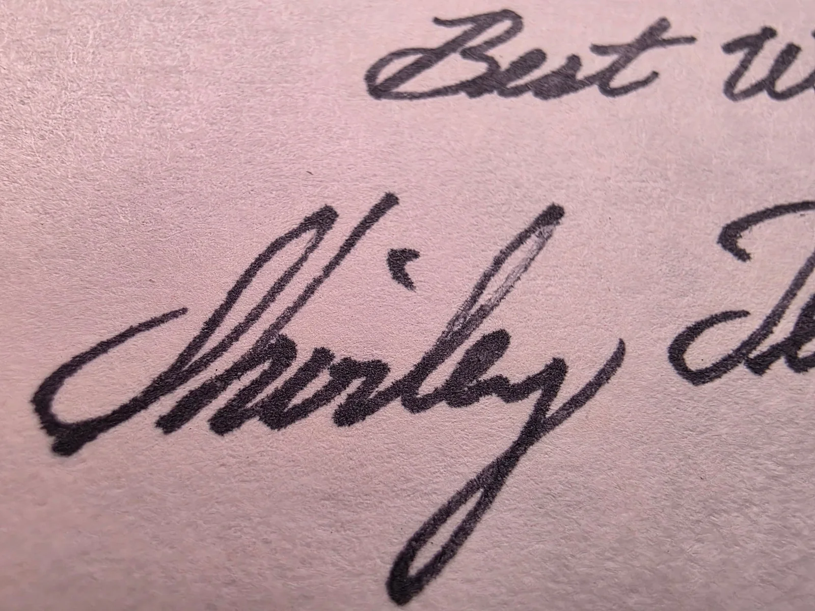 Shirley Temple — Shirley Temple Signed 3” x 5” Card Personalized with Envelope (Signature Not Aut, изображение 3