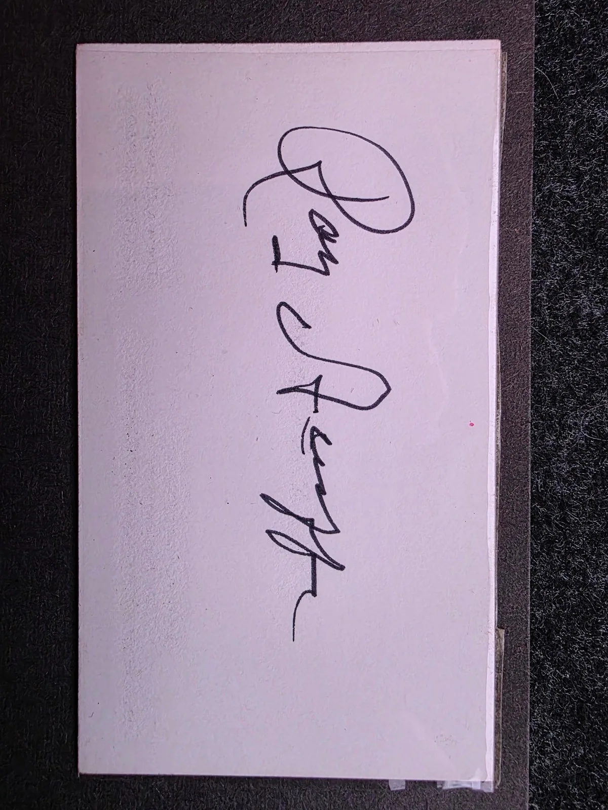 Roy Acuff Signed Blank Business Card Sheet (Signature Not Authenticated), image 2