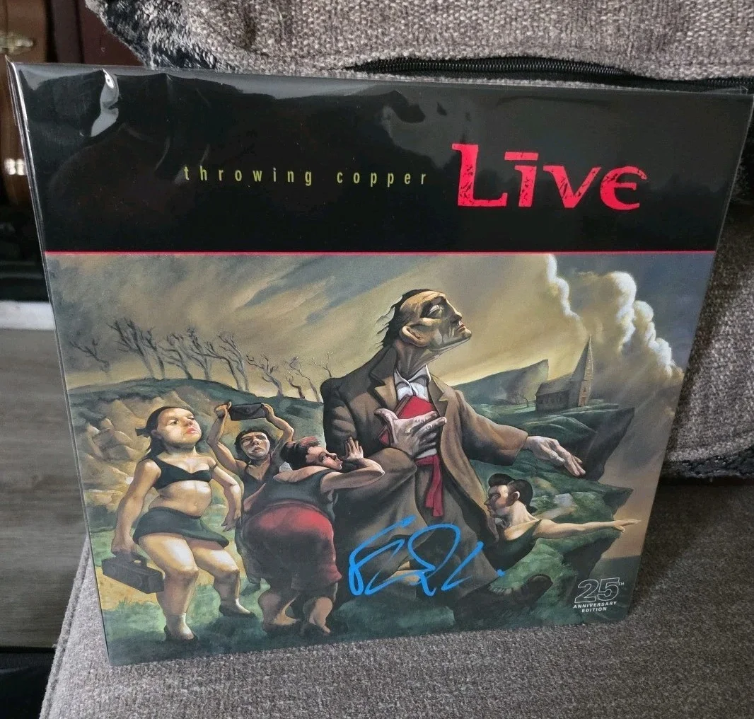 Live Band Signed Ed Kowalczyk. 25th Anniversary Vinyl Record RACC Bought., image 2