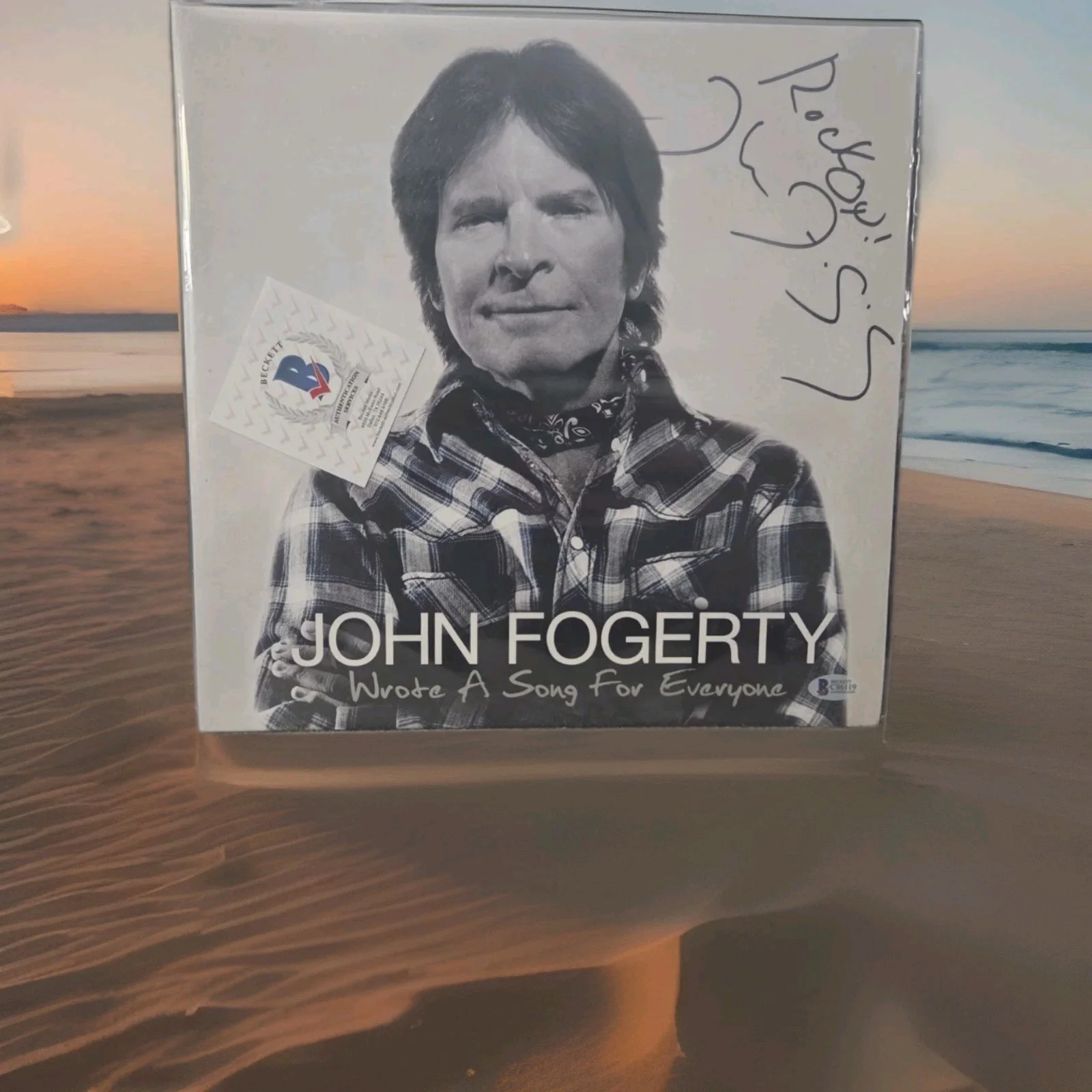 John Fogerty Signed I Wrote A Song For Everyone Vinyl Beckett Bas Cert Fortunate, image 2