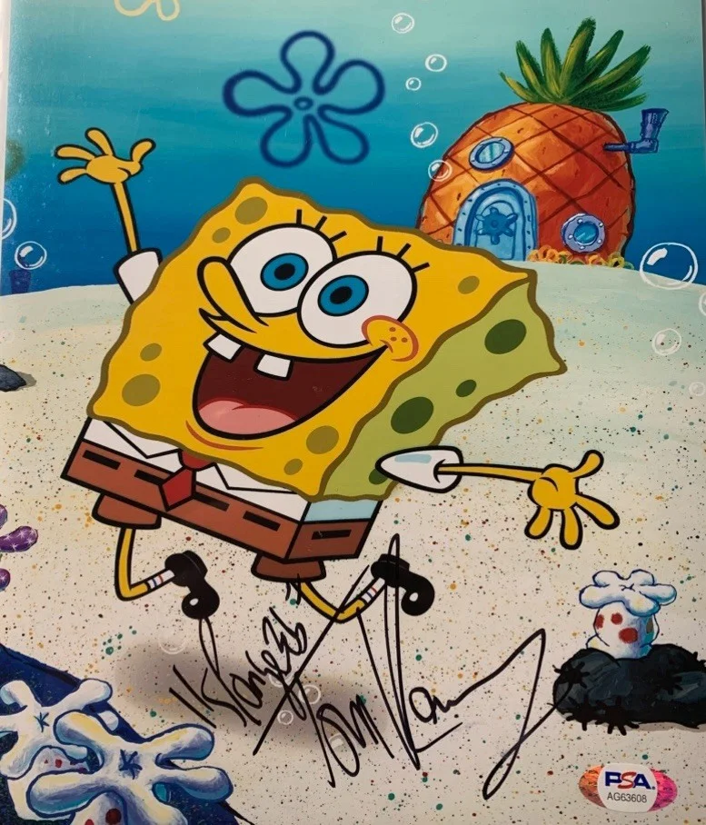 TOM KENNY — TOM KENNY Signed SPONGEBOB SQUAREPANTS 8X10 Photo Autograph PSA/DNA Coa