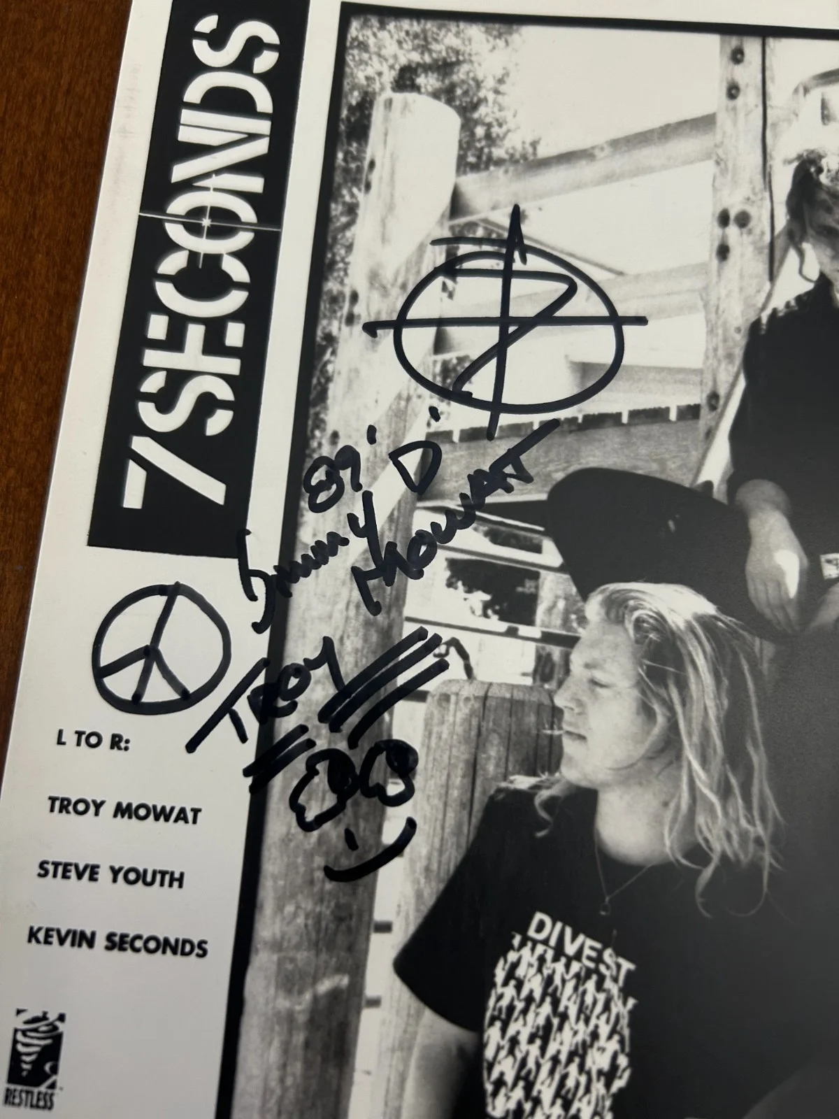 7 Seconds Signed Promo Photo 8x10 Signatures Autographed Punk Rock Hardcore KBD, изображение 3