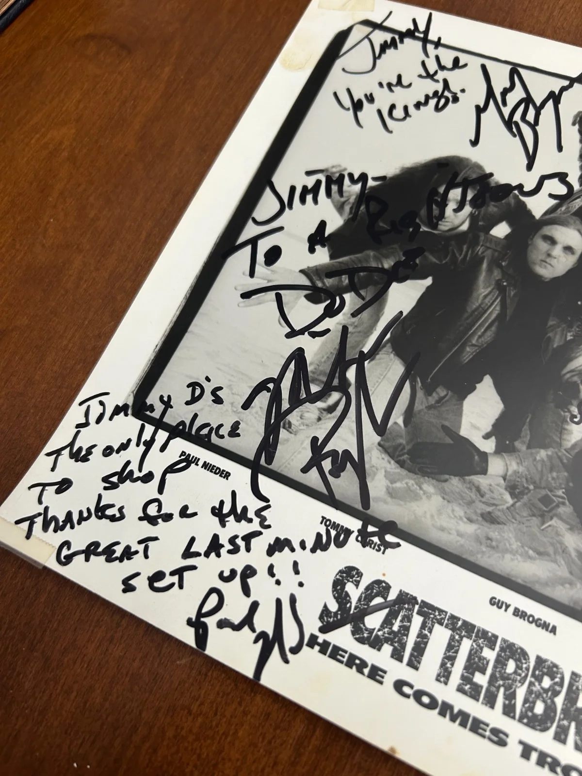 SCATTERBRAIN Signed Promo Photo 8x10 Signatures Autographed Metal Thrash Funk ST, изображение 4
