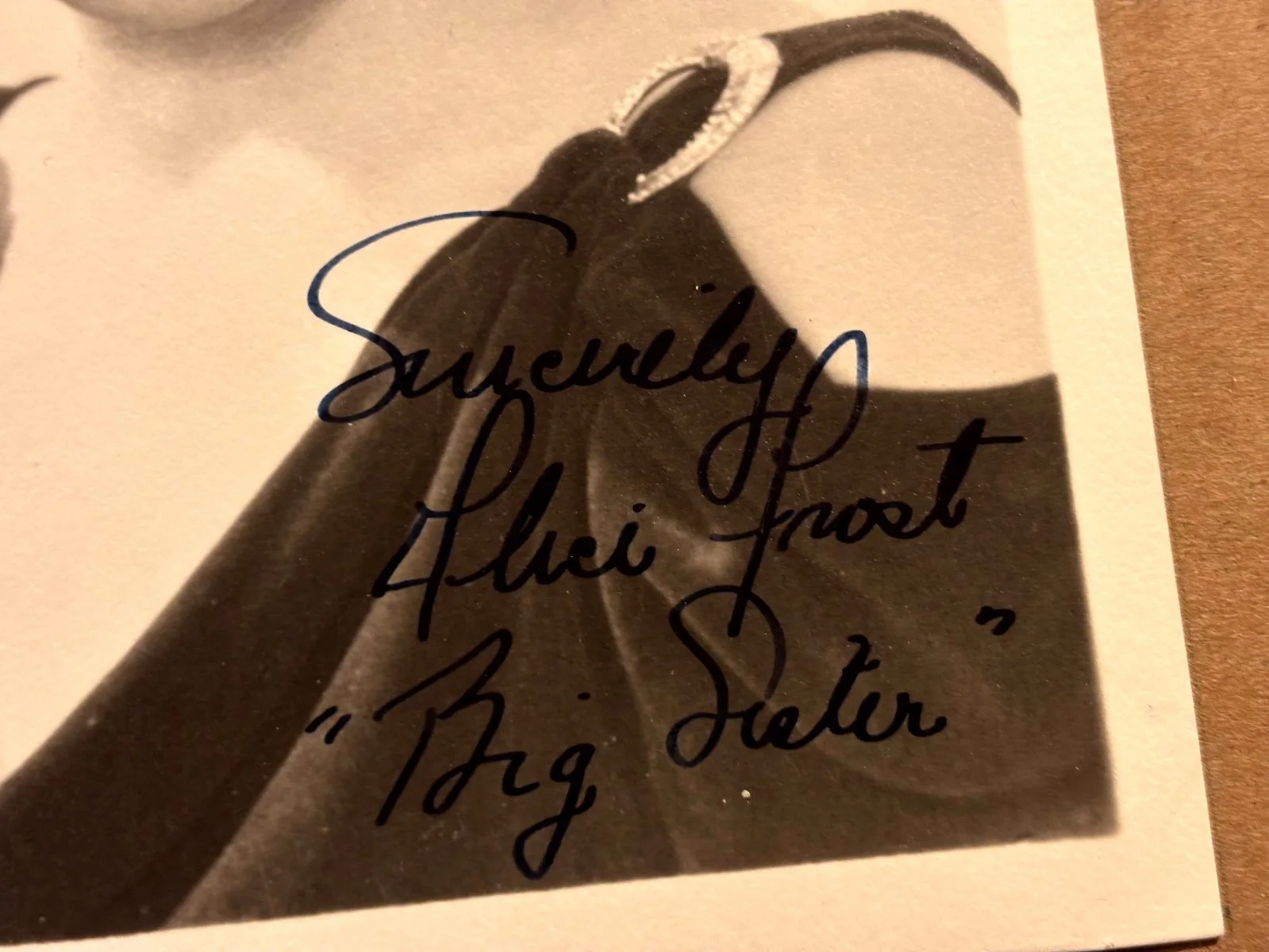 Alice Frost Rare Very Early Autographed Photo 30s Bonanza Twilight Zone, изображение 5