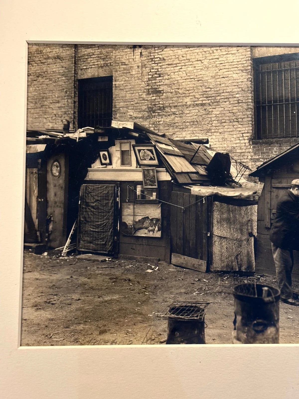 Berenice Abbott Very Rare Early Original Signed Photo West Houston and Mercer St, image 4