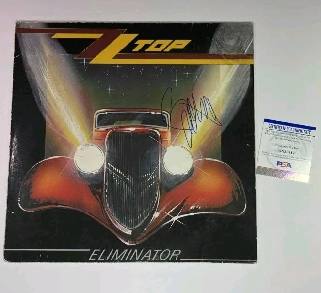 ZZ Top Billy Gibbons Signed Vinyl Record PSA CERT RACC Purchased. Legs, изображение 2