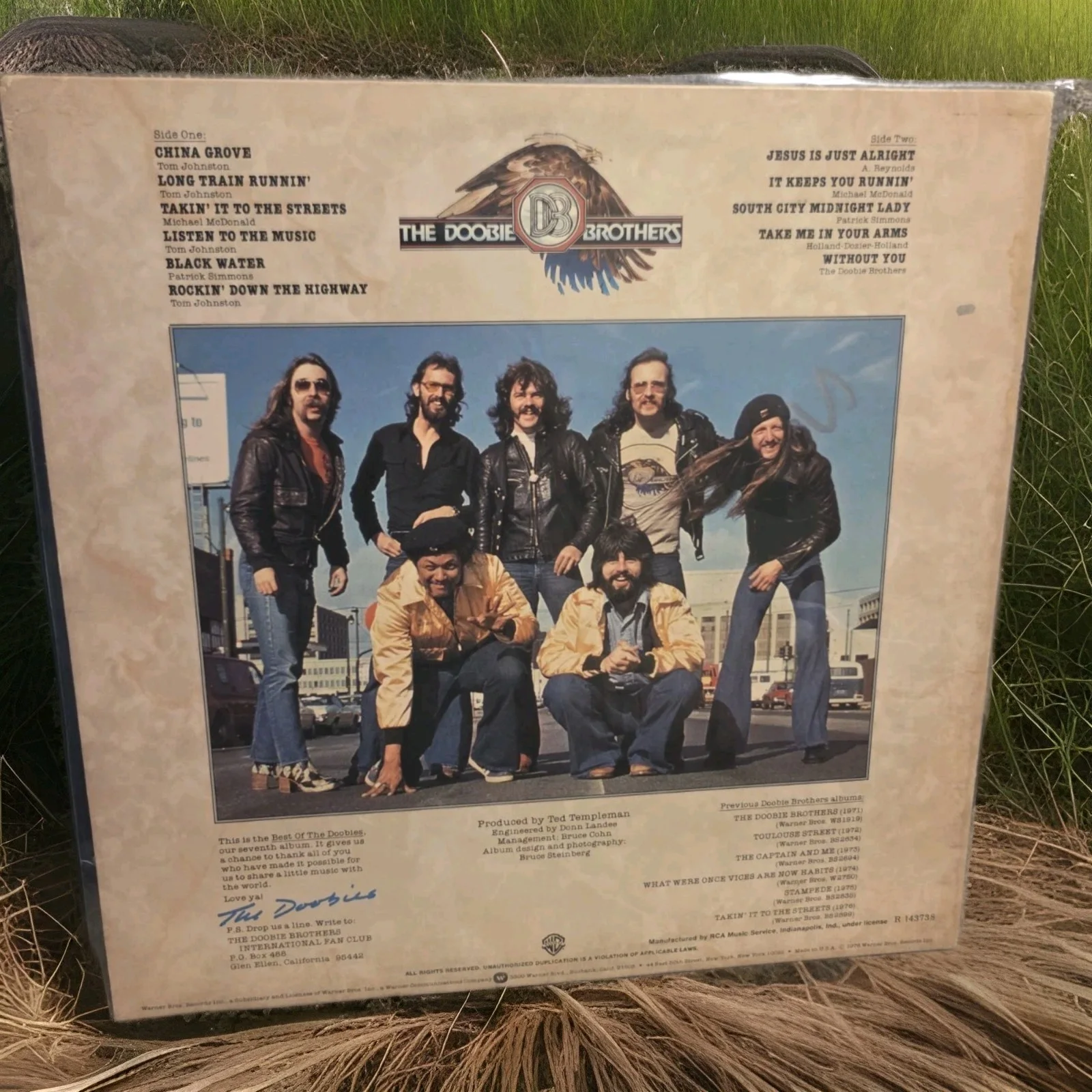 The DOOBIE BROTHERS Signed Vinyl Record MEMBERS M. MCDONALD+2 RACC Purchased, изображение 3