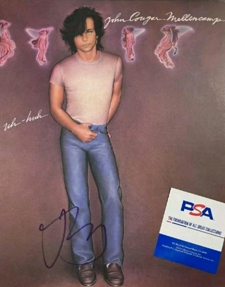 John Melloncamp Signed Vinyl Uh Huh PSA CERT!, image 2