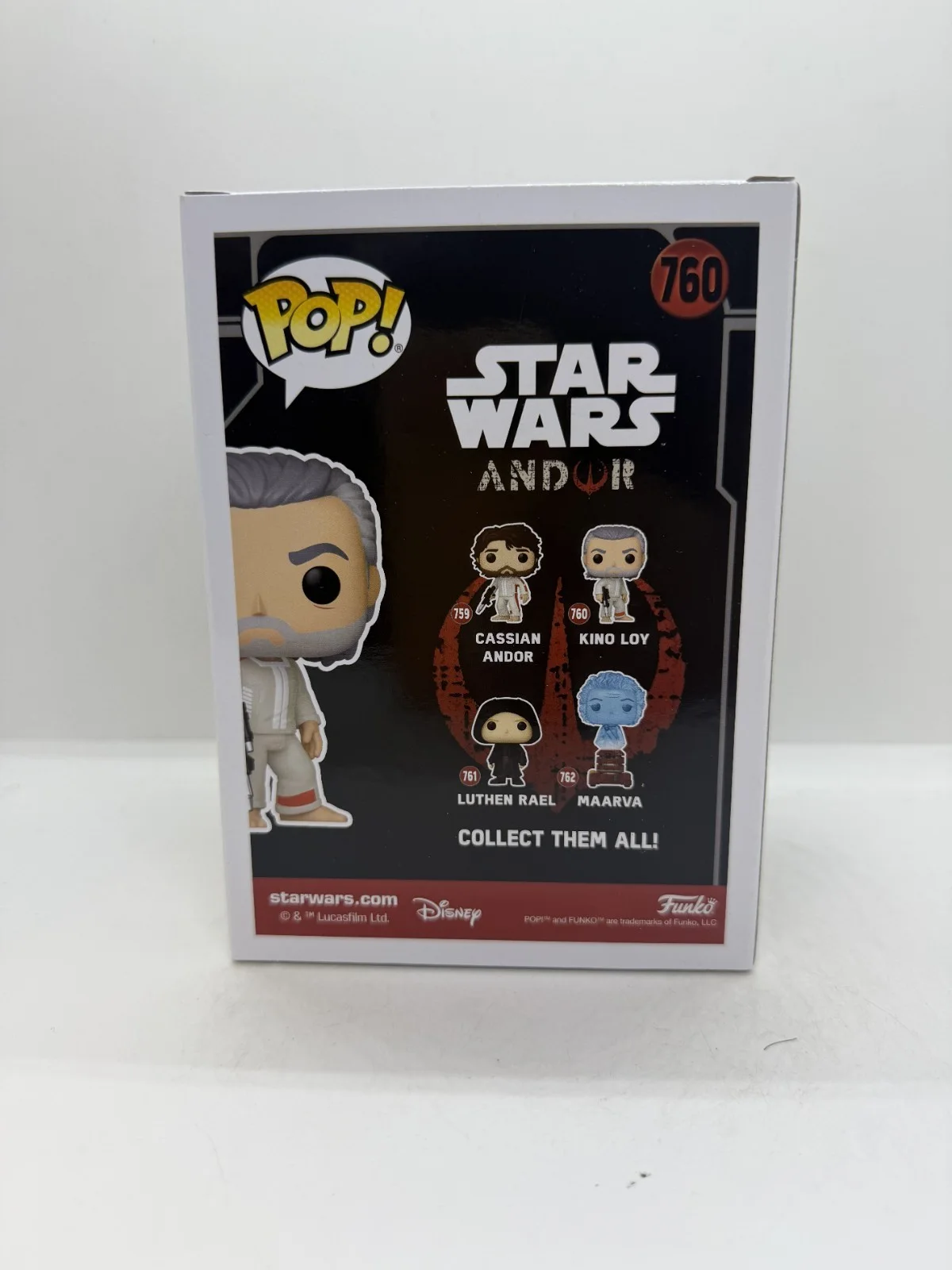 andy serkis — Andy Serkis Signed Star Wars Andor Kino Loy Funko Pop #760 SWAU, изображение 4