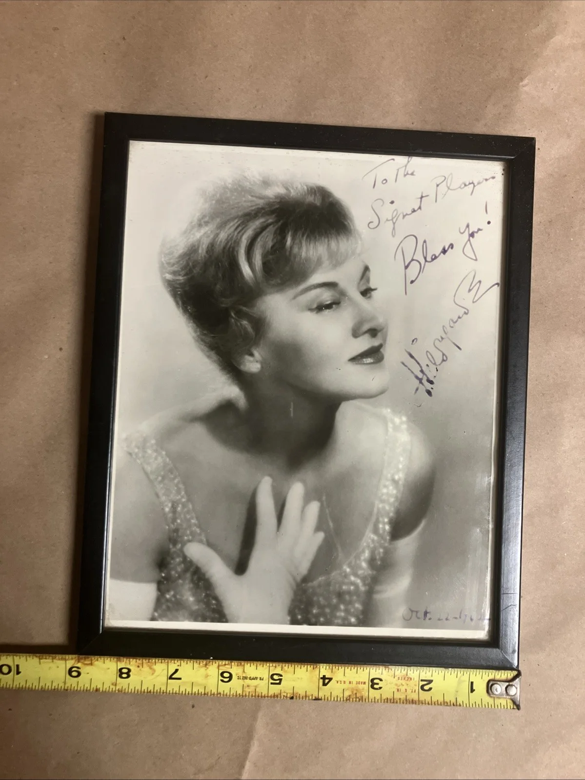1962 Vintage SIGNED 8x10 PHOTO HILDEGARDE - CABERET SINGER Black And White, image 5