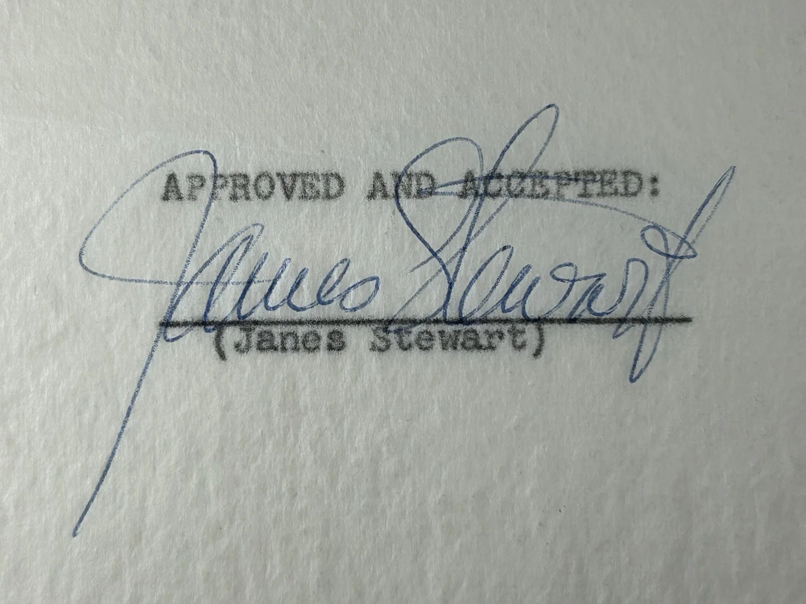 Jimmy Stewart — Jimmy Stewart's Official Signed Contract for Alfred Hitchcock's Rear Window BAS, image 5