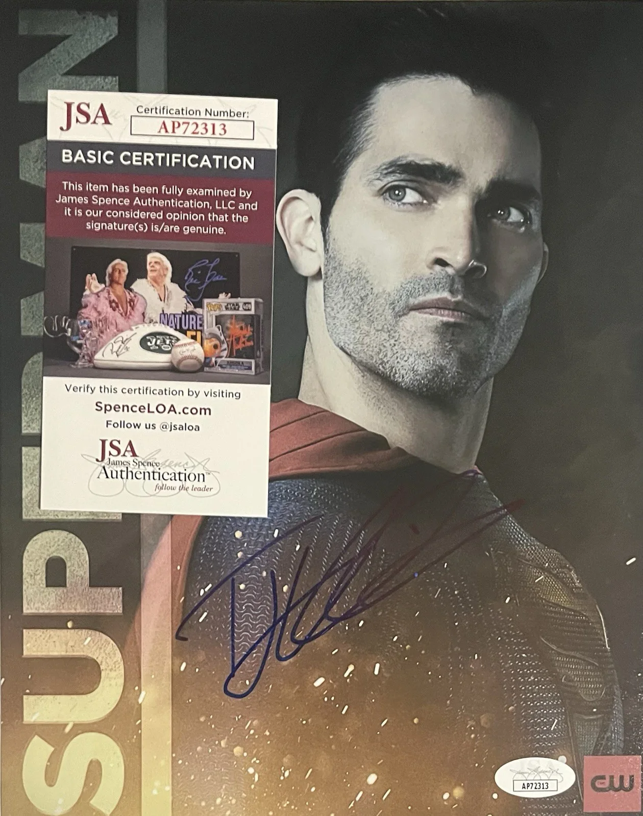 TYLER HOECHLIN — TYLER HOECHLIN SIGNED "SUPERMAN & LOIS " 8X10 PROMOTIONAL PHOTO JSA COA, изображение 2