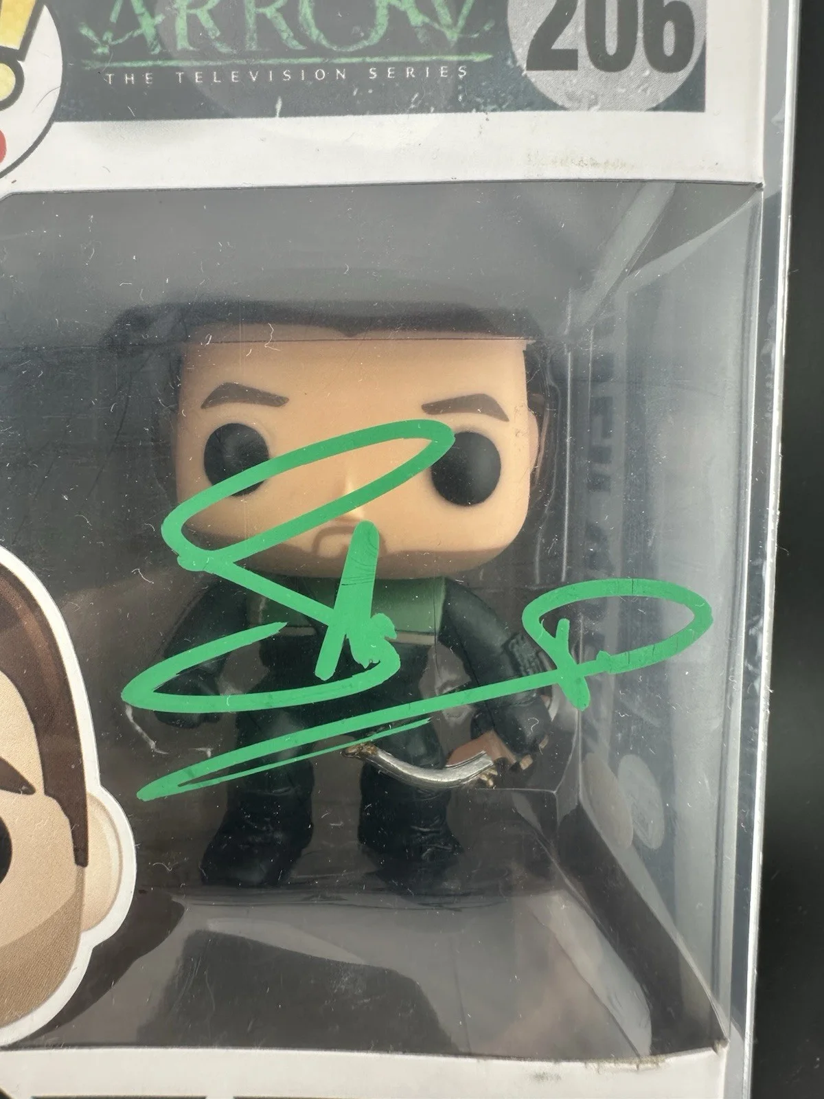 Stephen Amell Signed The Arrow Funko Pop # 206 Oliver Queen Green DC w/ JSA COA, изображение 2