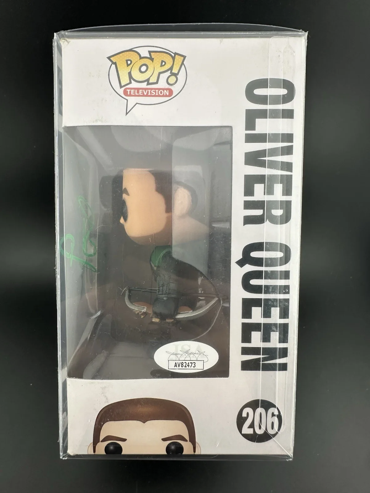 Stephen Amell Signed The Arrow Funko Pop # 206 Oliver Queen Green DC w/ JSA COA, изображение 4