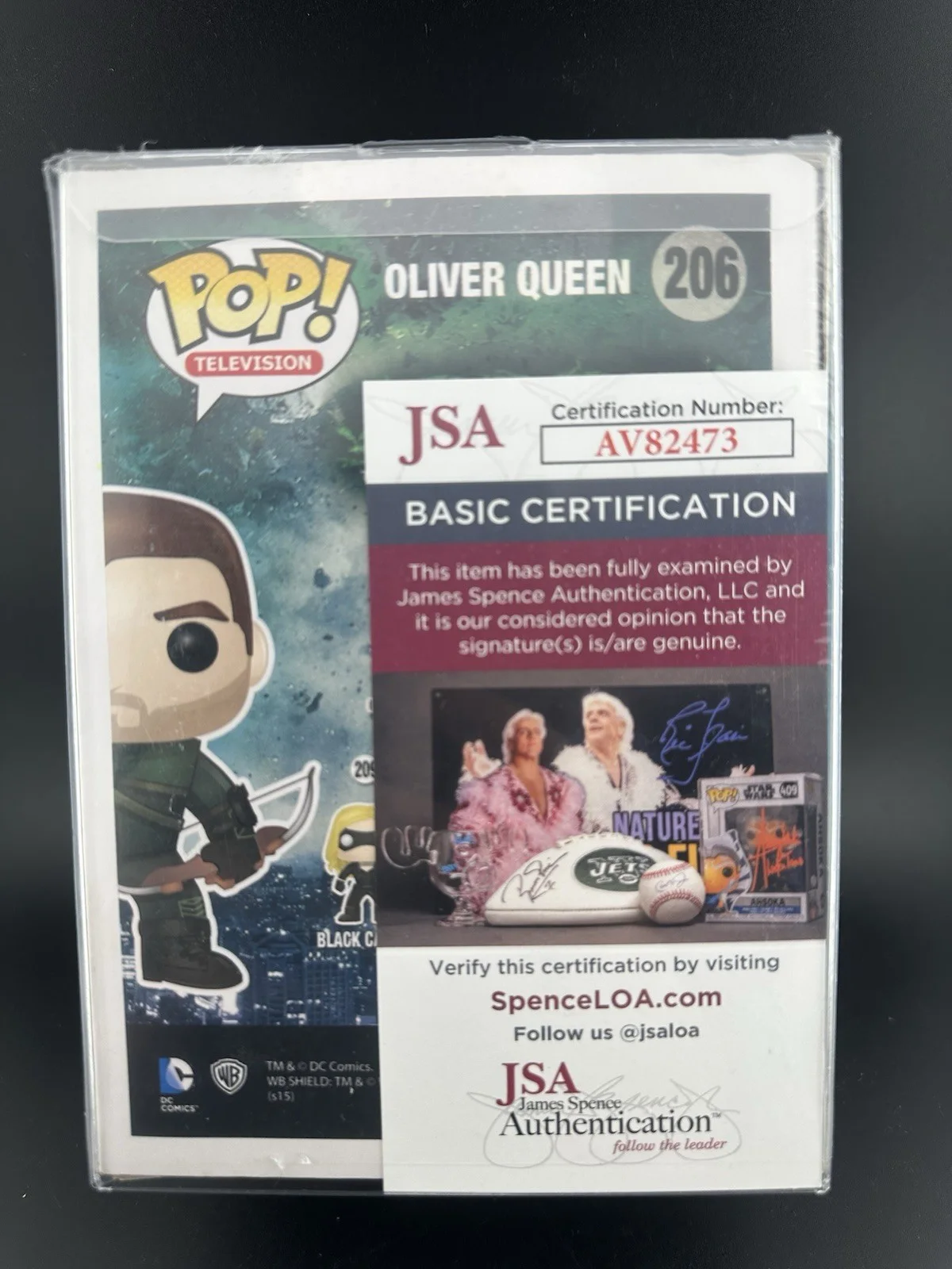 Stephen Amell Signed The Arrow Funko Pop # 206 Oliver Queen Green DC w/ JSA COA, изображение 5