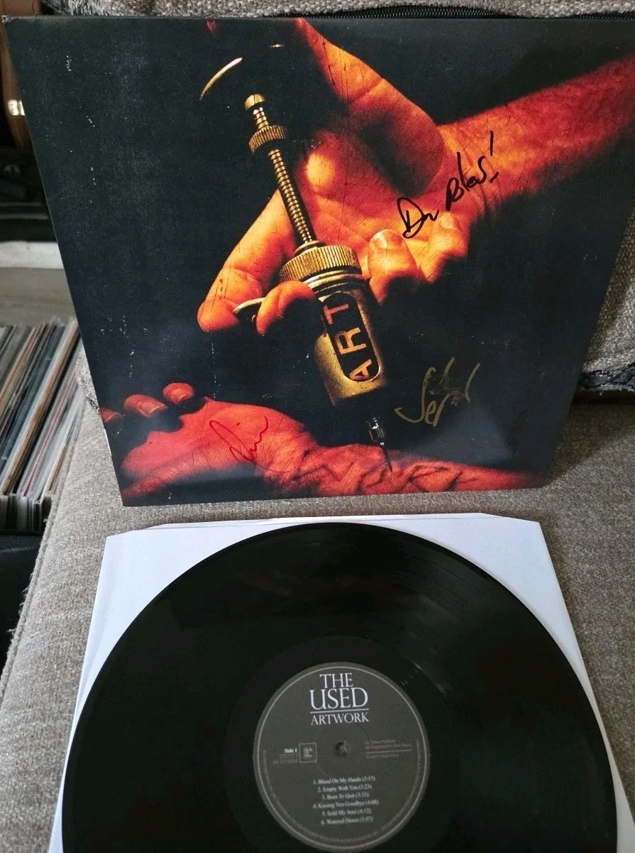 The Used Band Signed Artwork Vinyl 4 Members, image 2