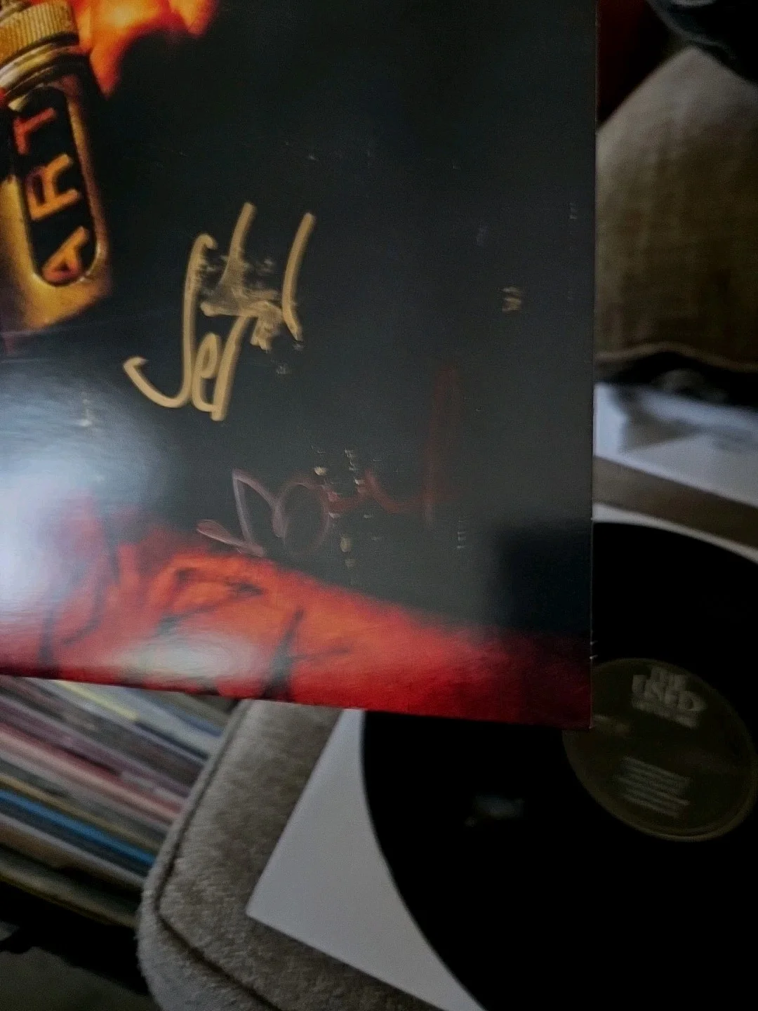 The Used Band Signed Artwork Vinyl 4 Members, image 3