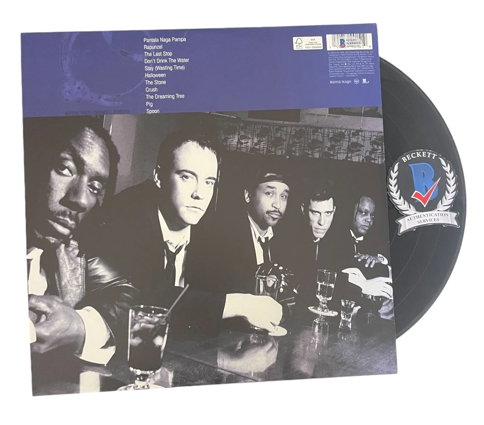 DAVE MATTHEWS SIGNED AUTOGRAPH DMB BEFORE THE CROWDED STREETS LP VINYL BECKETT, image 2