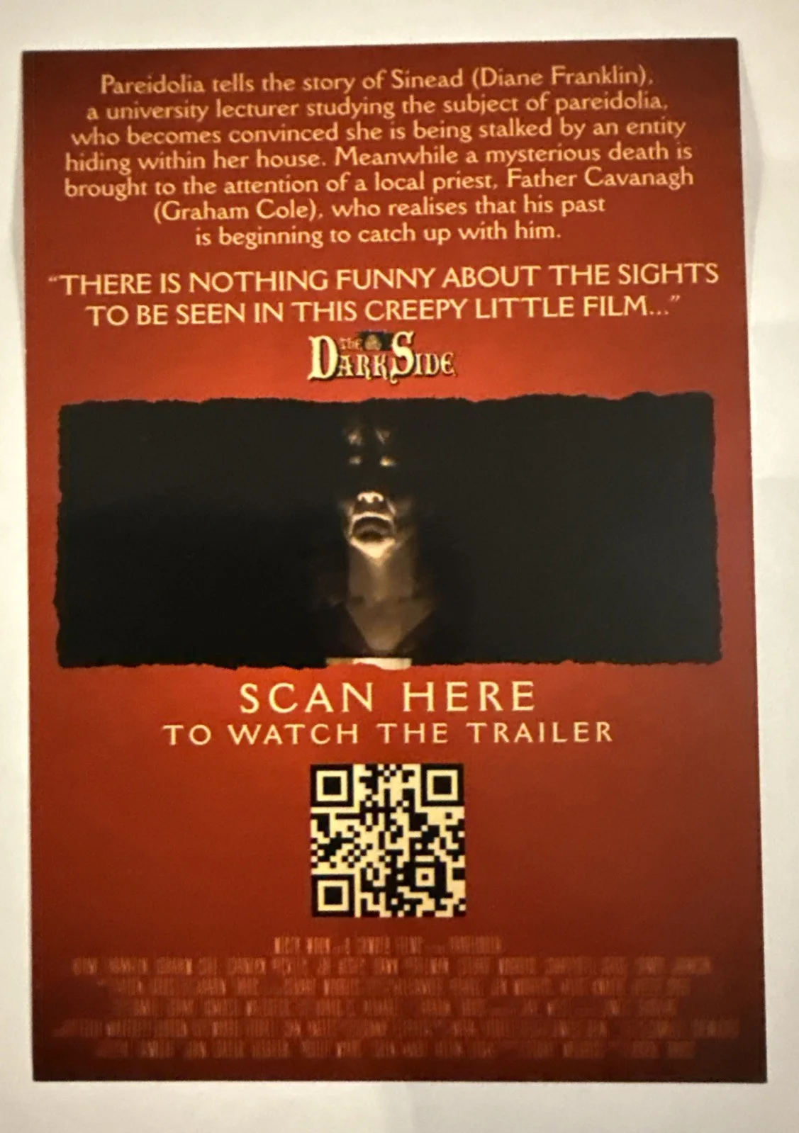 Pareidolia Film Promotional Postcard - See Photos, изображение 2