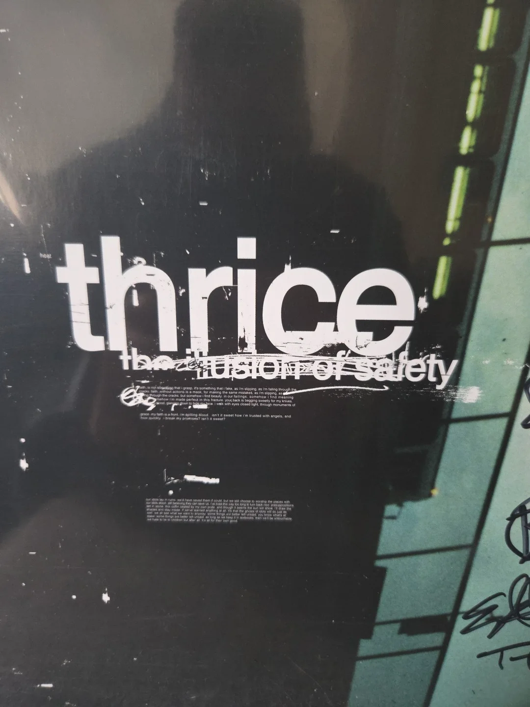 THRICE Signed All 4 Illusion Of Safety Electric Blue Vinyl LP 20th Anniversary, изображение 5