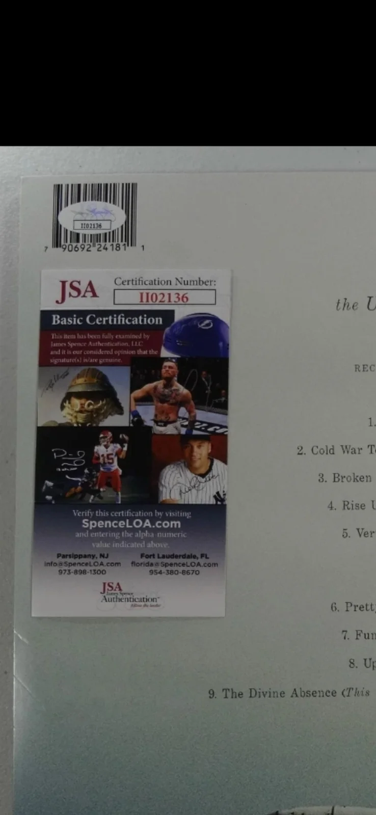 SIGNED THE USED Band Canyon 12" DOUBLE LP CERTIFIED AUTHENTIC JSA COA # II02136, изображение 3