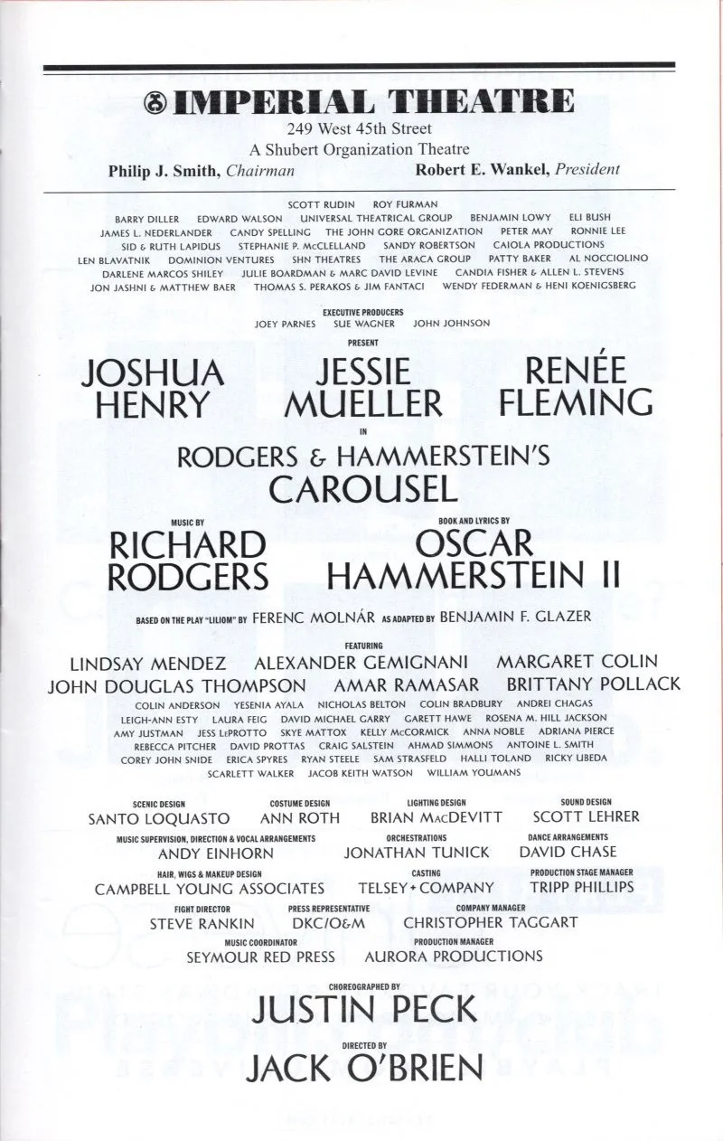Cast — Rodgers & Hammerstein's Carousel Signed Autographed Cast Playbill, image 2
