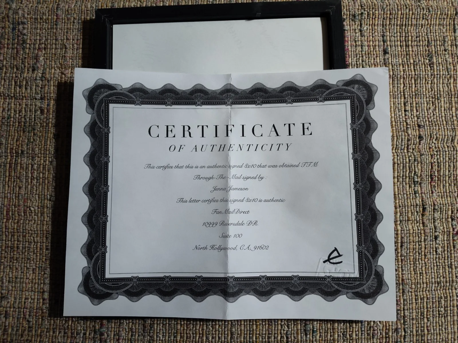 Jenna Jameson Signed Autographed photo 8x10 with certificate, изображение 2