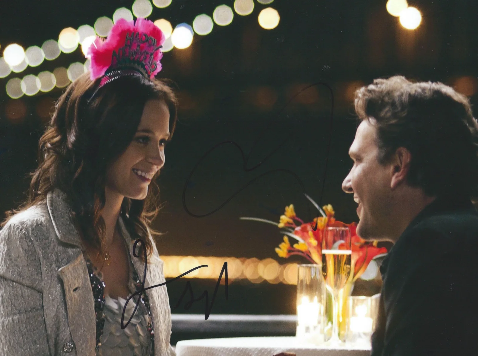Jason Segel & Emily Blunt — Jason Segel & Emily Blunt signed Five Year Engagement 8x10 photo IP- Proof